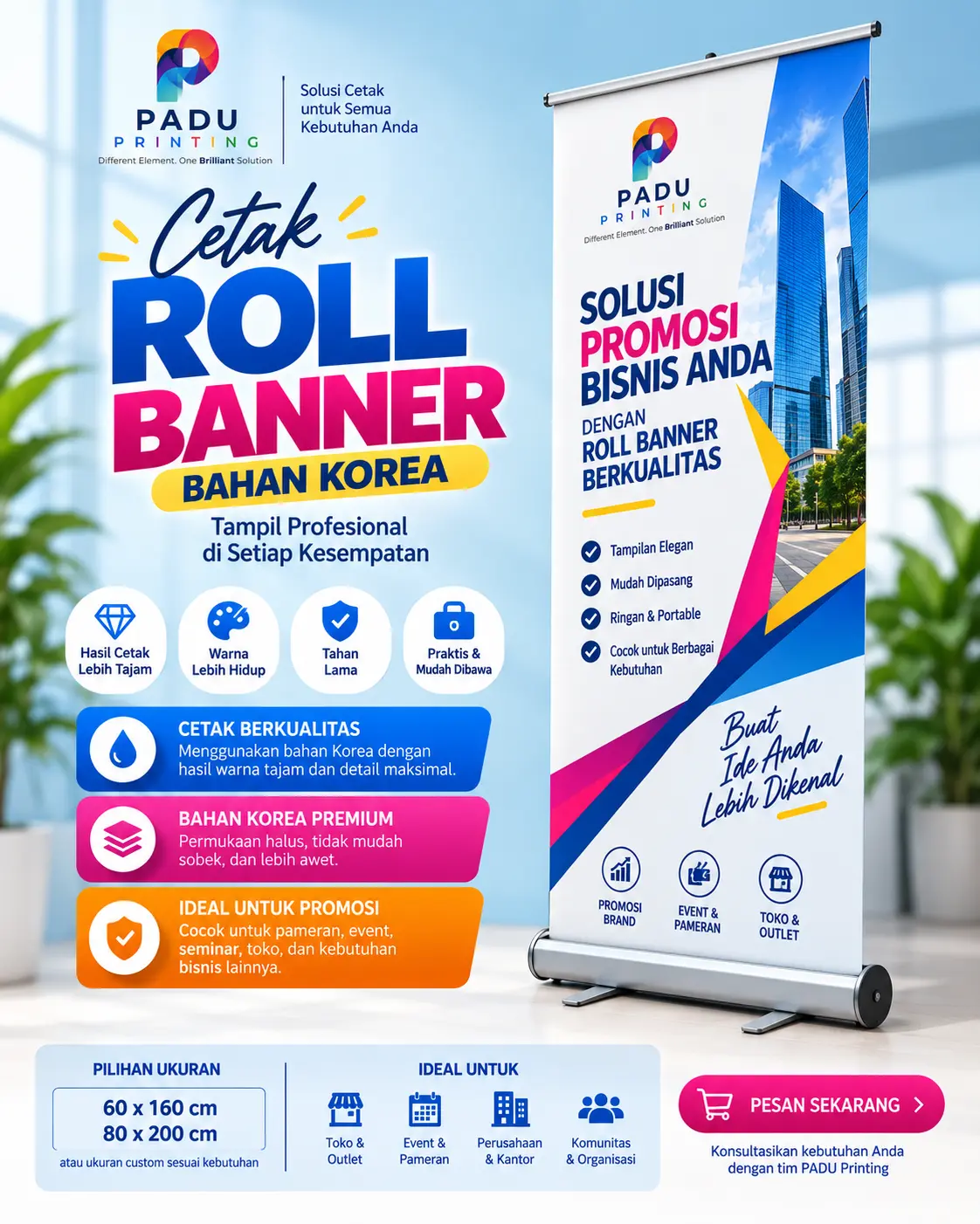 Roll Banner Bahan Korea