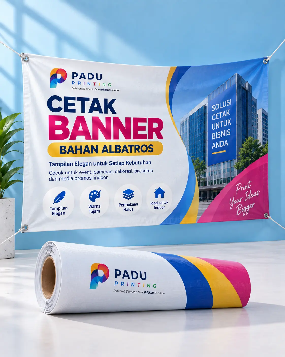 Cetak Banner Bahan Albatros - PADU Printing