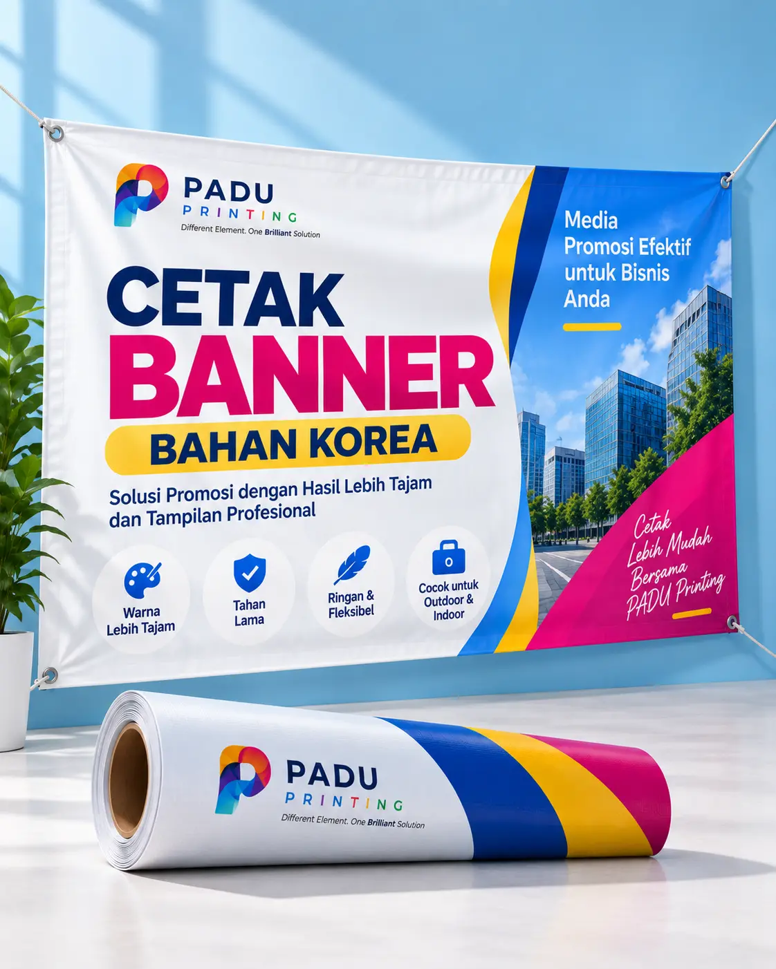 Cetak Banner Bahan Korea - PADU Printing
