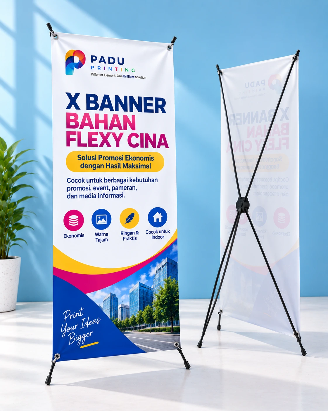 X-Banner Bahan Flexy Cina