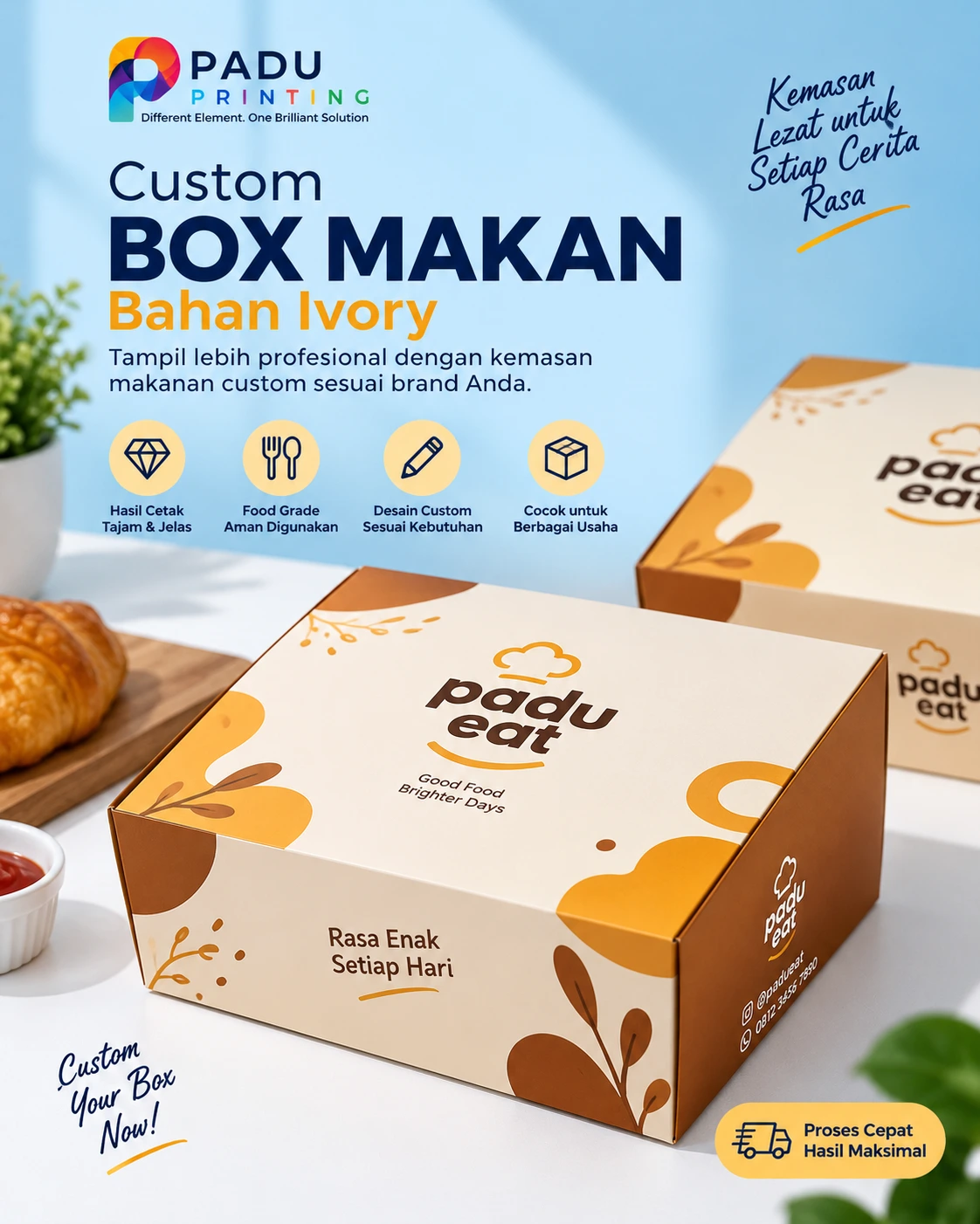 Box Makanan Bahan Ivory