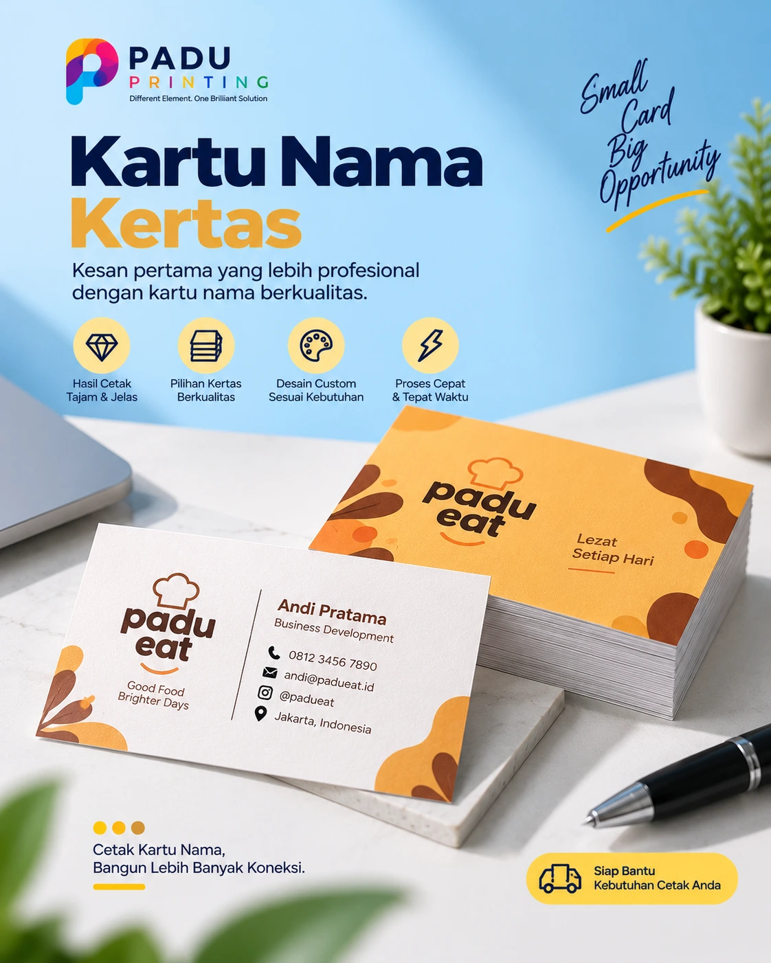 Cetak Kartu Nama Art Cartoon - PADU Printing