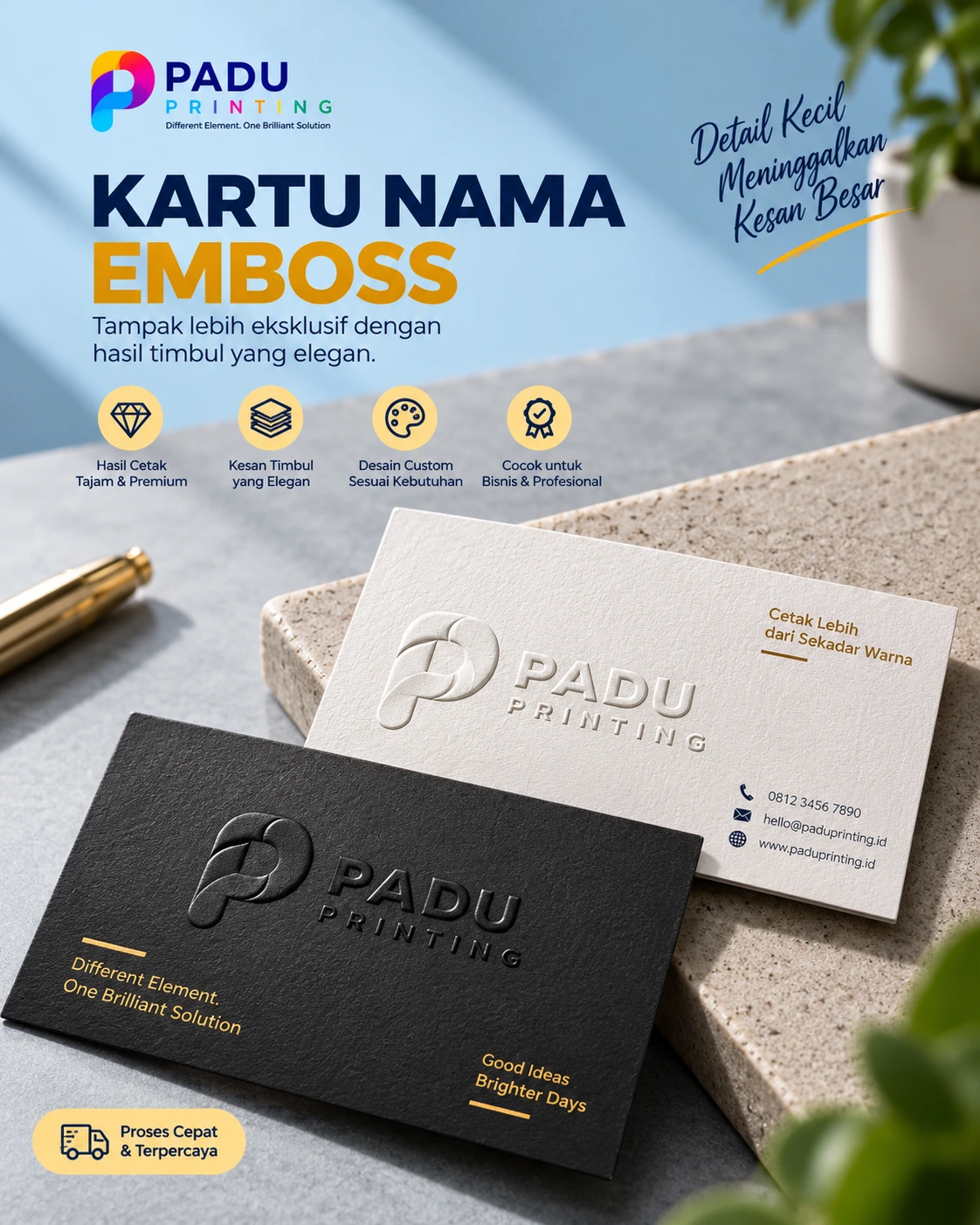 Kartu Nama Emboss