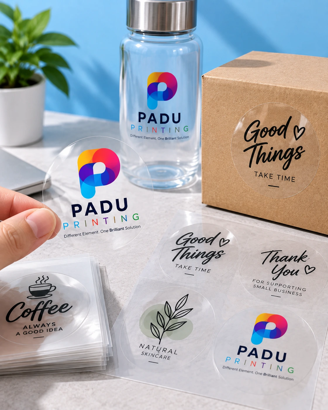 Cetak Stiker Transparent - PADU Printing