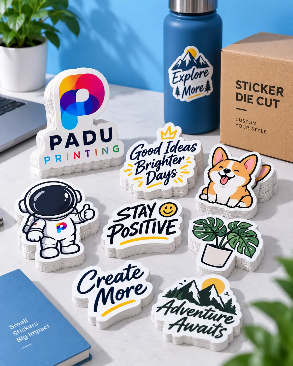 Cetak Stiker Vinyl Cutting Die Cut - PADU Printing